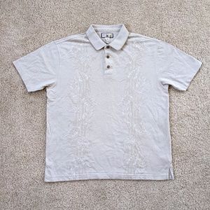 Caribbean Joe Polo Golf Shirt Men's XL Tan